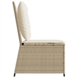 vidaXL Reclining Patio Sofa in Beige And Cream