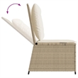 vidaXL Reclining Patio Sofa in Beige And Cream