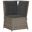 vidaXL Standard PE Rattan Modular Garden Sofa in Grey