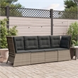 vidaXL Standard PE Rattan Modular Garden Sofa in Grey