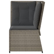 vidaXL Standard PE Rattan Modular Garden Sofa in Grey