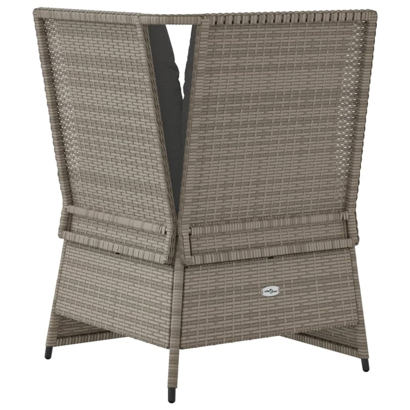 vidaXL Standard PE Rattan Modular Garden Sofa in Grey