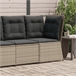 vidaXL Standard PE Rattan Modular Garden Sofa in Grey