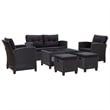 vidaXL 6 Pcs Garden Sofa Set in Black