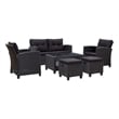 vidaXL 6 Pcs Garden Sofa Set in Black