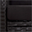vidaXL 2-Seater Lightweight Poly Rattan Garden Sofa in Black