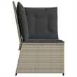 vidaXL One Size PE Rattan Modular Garden Sofa in Light Grey