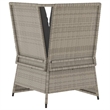vidaXL One Size PE Rattan Modular Garden Sofa in Light Grey