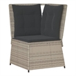 vidaXL One Size PE Rattan Modular Garden Sofa in Light Grey