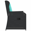 vidaXL Reclining Patio Chair Set of 2 Standard PE Rattan in Black