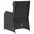 vidaXL Reclining Patio Chair Set of 2 Standard PE Rattan in Black
