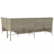 vidaXL L-Shaped Patio Sofa With Cushions in Dark Grey and Light Gray Poly Rattan