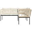vidaXL Garden Sofa in Black And Brown