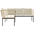 vidaXL Garden Sofa in Black And Brown