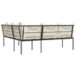 vidaXL Garden Sofa in Black And Brown