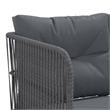 vidaXL Powder-Coated Steel & Textilene Fabric Garden Sofa in Black & Anthracite