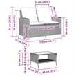 vidaXL 2-Seater Poly Rattan Garden Sofa With Removable Covers in Brown