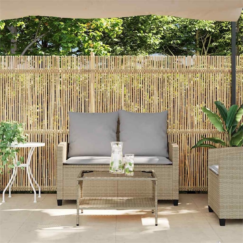 vidaXL Garden Sofa in Beige