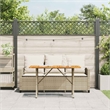 vidaXL 3-Seater PE Rattan Garden Sofa With Removable Covers in Beige
