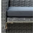 vidaXL 2-Seater PE Rattan Lightweight Sofa in Grey
