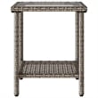 vidaXL Medium PE Rattan Garden Sofa With Adjustable Feet in Grey
