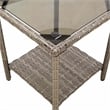 vidaXL Medium PE Rattan Garden Sofa With Adjustable Feet in Grey