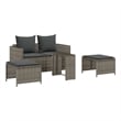 vidaXL Garden Sofa Set in Grey And Dark Grey