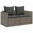vidaXL Garden Sofa Set in Grey And Dark Grey