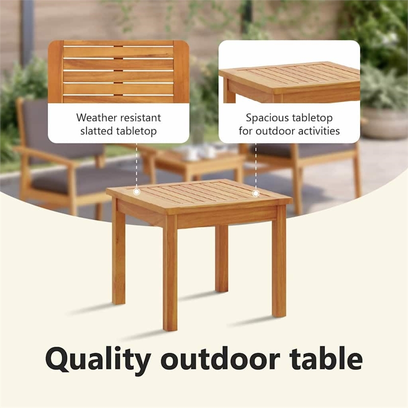 vidaXL 3 Pcs Solid Acacia Wood Garden Sofa Set in Anthracite