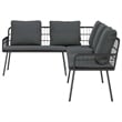 vidaXL Metal Sofa With Cushions in Gray