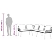 vidaXL Metal Sofa With Cushions in Gray