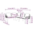 vidaXL Metal Sofa With Cushions in Gray