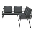 vidaXL Metal Sofa With Cushions in Gray