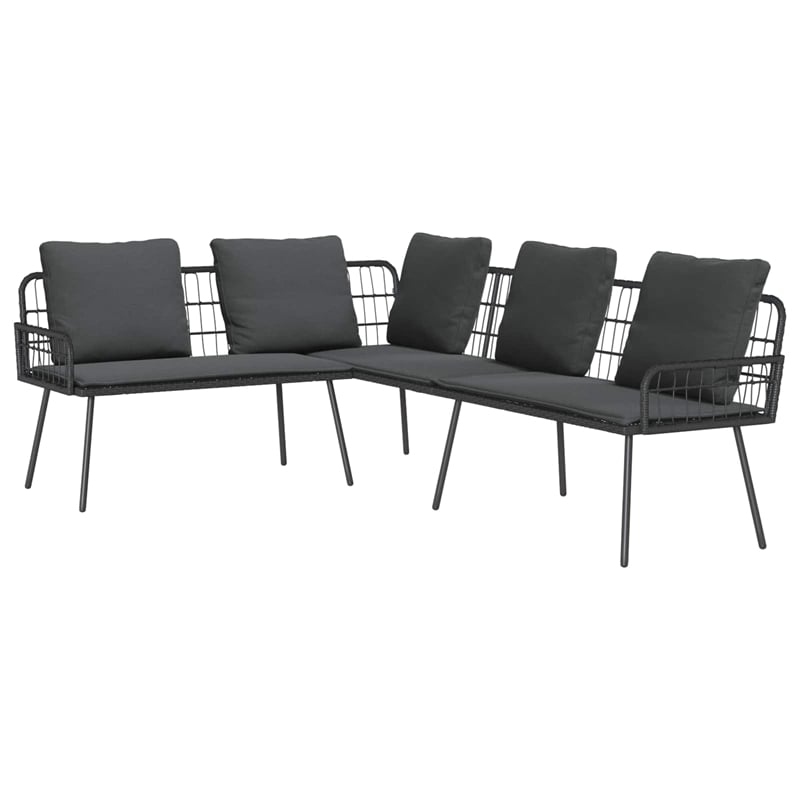 vidaXL Metal Sofa With Cushions in Gray