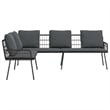 vidaXL Metal Sofa With Cushions in Gray