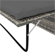 vidaXL 2-Seater Poly Rattan & Powder-Coated Steel & Polyester Sofa Set in Grey