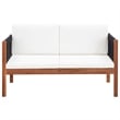 vidaXL Garden Sofa in Natural Wood And Black