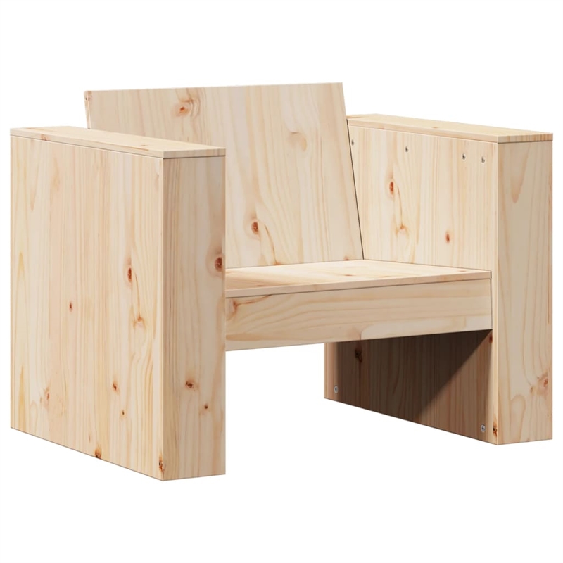 vidaXL Medium Solid Pine Wood Garden Sofa Durable in Natural Wood