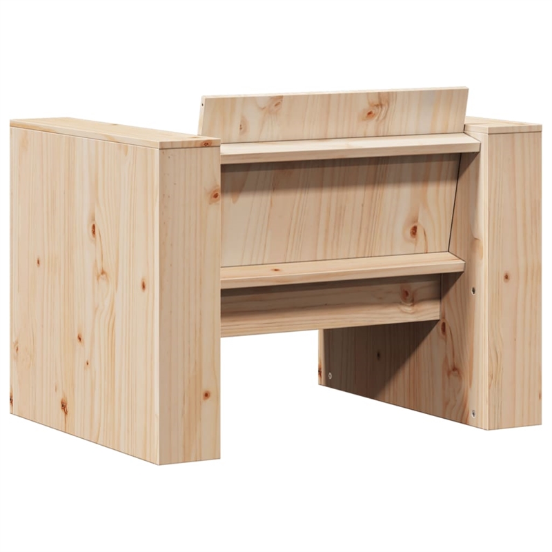 vidaXL Medium Solid Pine Wood Garden Sofa Durable in Natural Wood