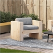 vidaXL Medium Solid Pine Wood Garden Sofa Durable in Natural Wood