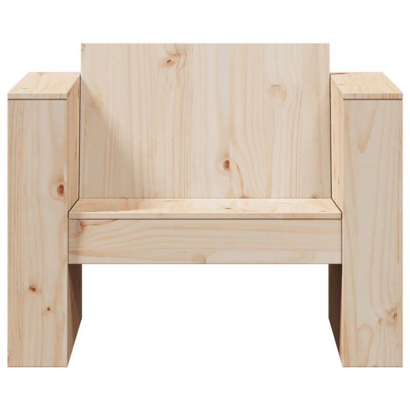 vidaXL Medium Solid Pine Wood Garden Sofa Durable in Natural Wood