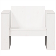vidaXL Medium Solid Pine Wood Garden Sofa Durable in White
