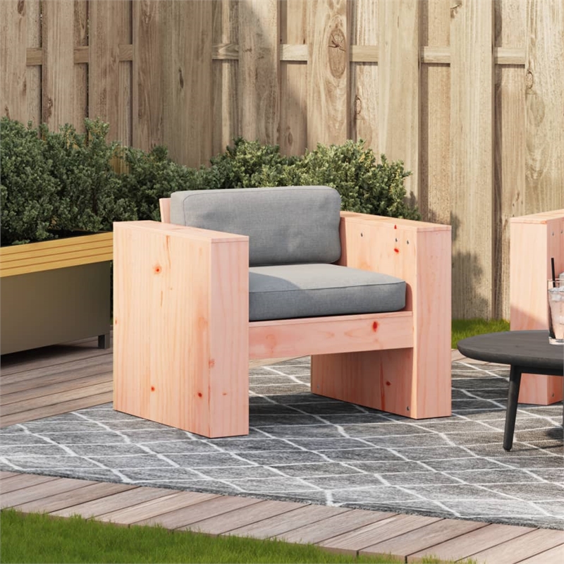 vidaXL Single Solid Douglas Fir Wood Garden Sofa Durable in Natural Wood