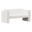 vidaXL Medium Solid Pine Wood Garden Sofa With Multiple Seats in White