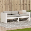 vidaXL 3-Seater Solid Pine Wood Garden Sofa Durable in White