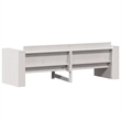 vidaXL 3-Seater Solid Pine Wood Garden Sofa Durable in White