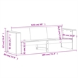 vidaXL 3-Seater Solid Pine Wood Garden Sofa Durable in White
