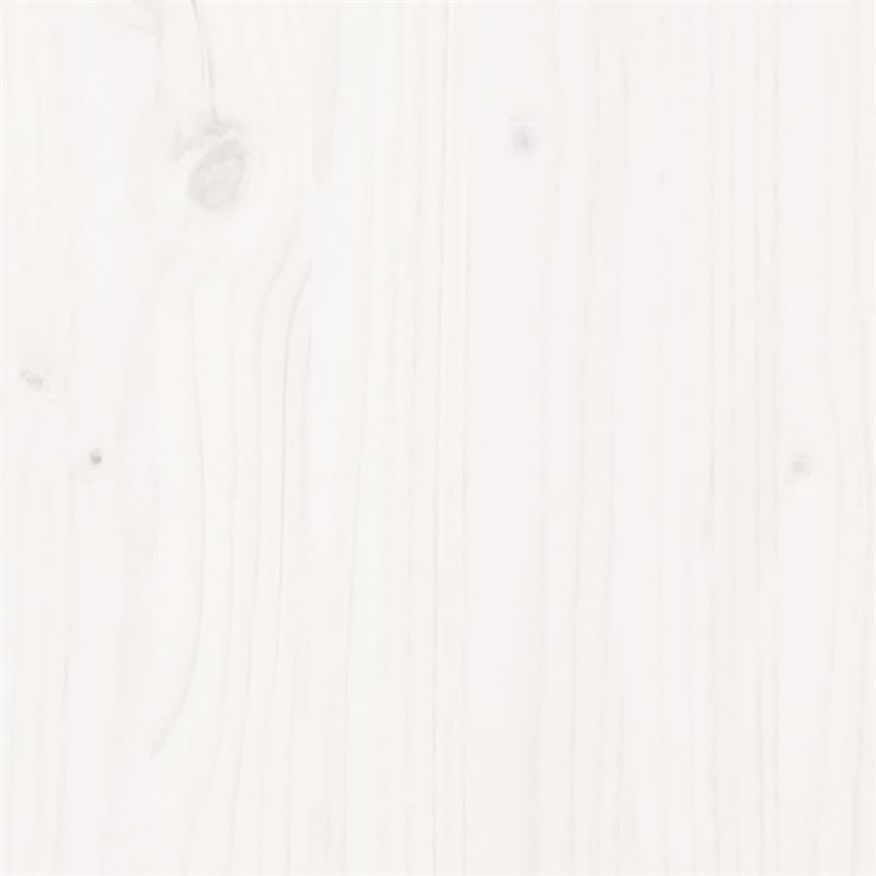vidaXL Medium Solid Pine Wood Planter Bench in White