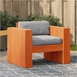 vidaXL Small Solid Pine Wood Garden Sofa Durable in Wax Brown
