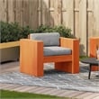 vidaXL Small Solid Pine Wood Garden Sofa Durable in Wax Brown